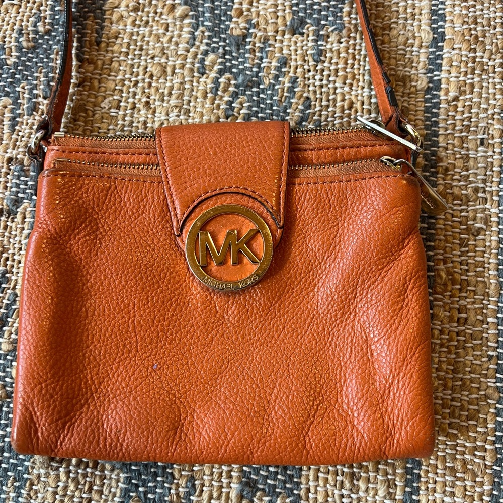 Michael Kors Burnt Orange Crossbody Bag
